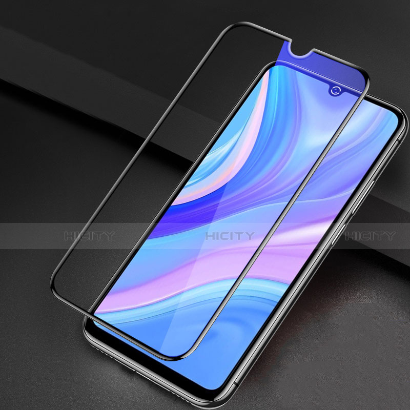 Huawei Enjoy 10S用強化ガラス フル液晶保護フィルム アンチグレア ブルーライト ファーウェイ ブラック