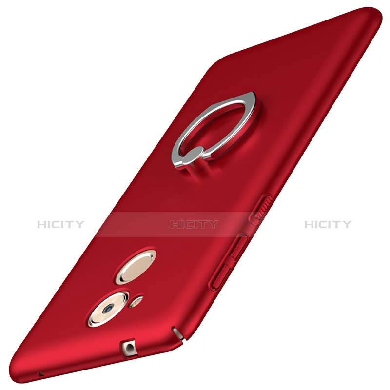 Huawei Enjoy 6S用ハードケース プラスチック 質感もマット アンド指輪 A01 ファーウェイ レッド