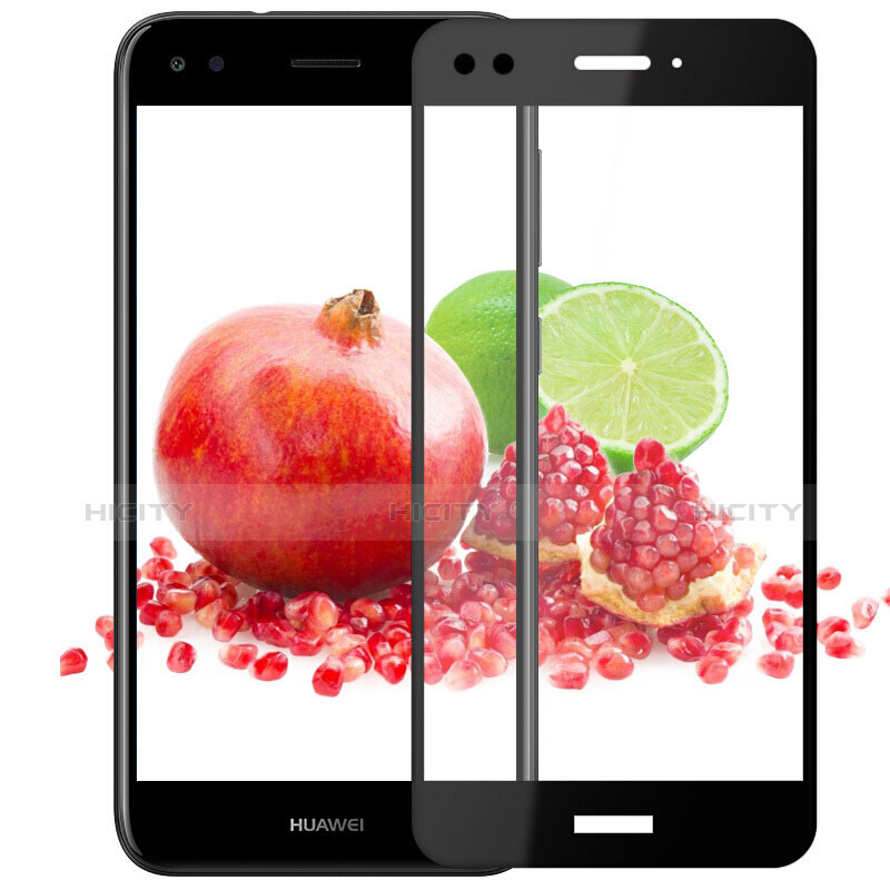 Huawei Enjoy 7用強化ガラス フル液晶保護フィルム ファーウェイ ブラック