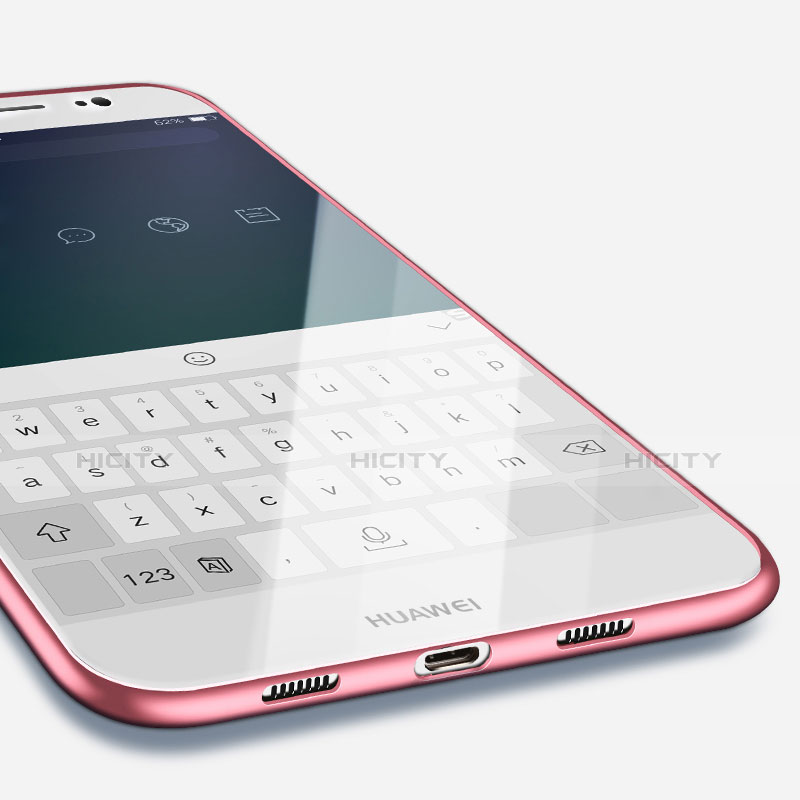 Huawei Enjoy 7 Plus用極薄ソフトケース シリコンケース 耐衝撃 全面保護 S03 ファーウェイ ピンク
