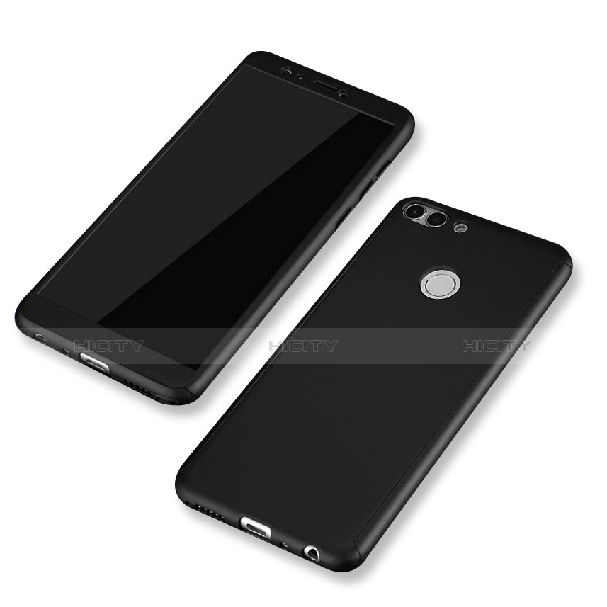Huawei Enjoy 7S用ハードケース プラスチック 質感もマット 前面と背面 360度 フルカバー ファーウェイ ブラック