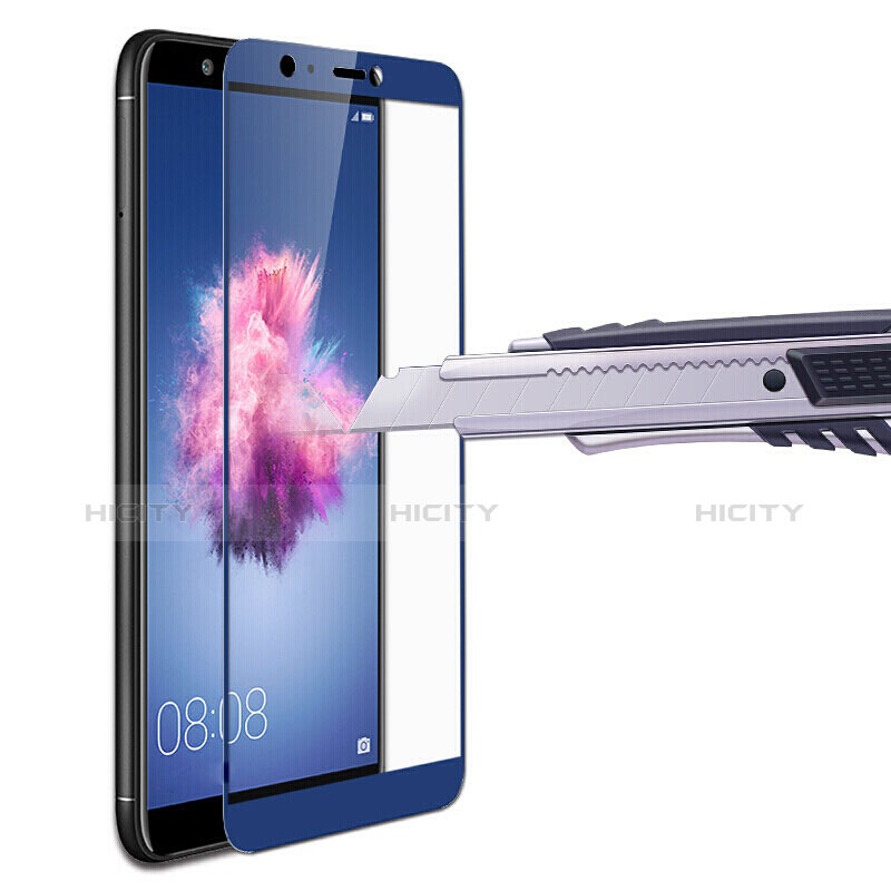 Huawei Enjoy 7S用強化ガラス フル液晶保護フィルム ファーウェイ ネイビー