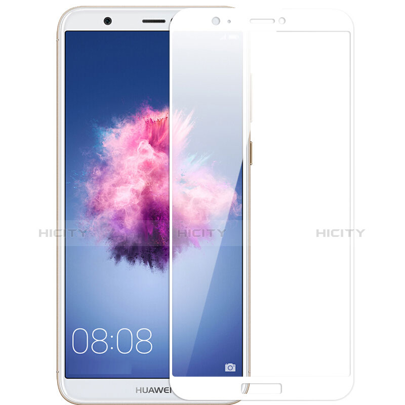Huawei Enjoy 7S用強化ガラス フル液晶保護フィルム F03 ファーウェイ ホワイト