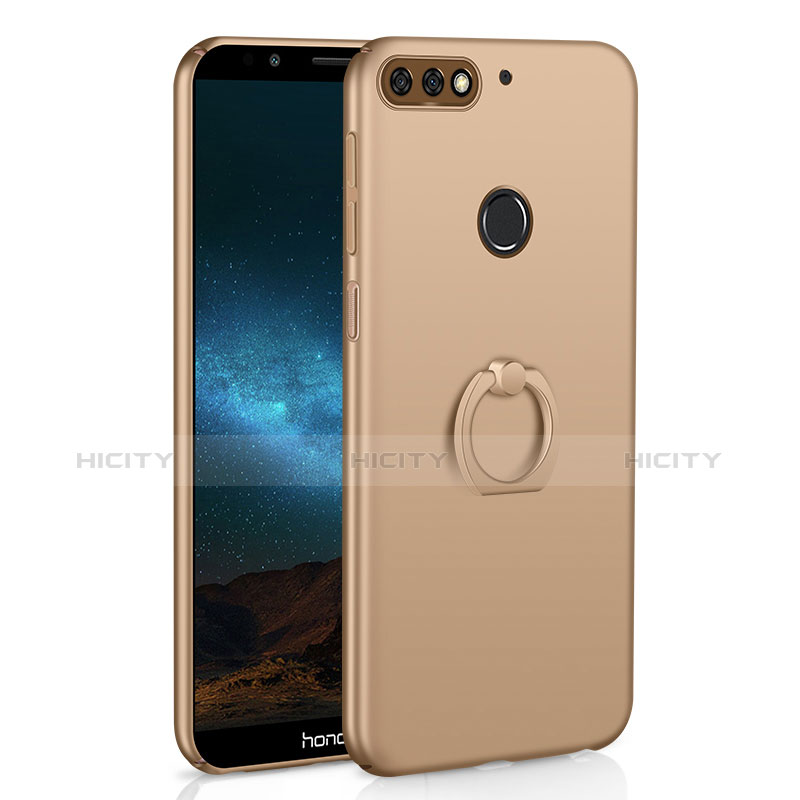 Huawei Enjoy 8用ハードケース プラスチック 質感もマット アンド指輪 A03 ファーウェイ ゴールド