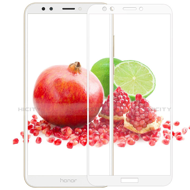 Huawei Enjoy 8用強化ガラス フル液晶保護フィルム F04 ファーウェイ ホワイト