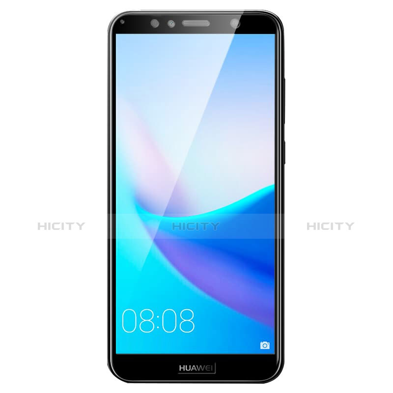 Huawei Enjoy 8e用強化ガラス フル液晶保護フィルム F02 ファーウェイ ブラック