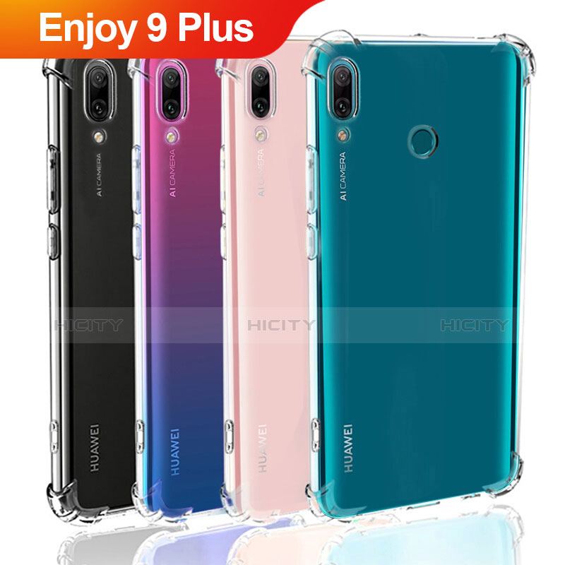 Huawei Enjoy 9 Plus用極薄ソフトケース シリコンケース 耐衝撃 全面保護 クリア透明 T05 ファーウェイ クリア