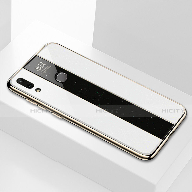 Huawei Enjoy 9 Plus用ハイブリットバンパーケース プラスチック 鏡面 カバー M04 ファーウェイ ホワイト