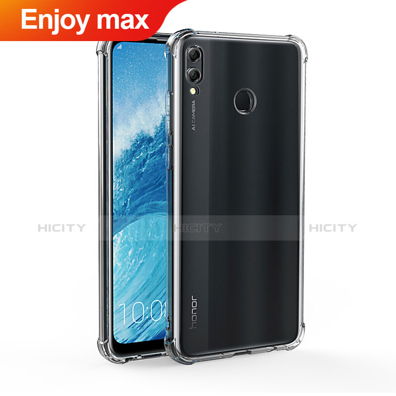 Huawei Enjoy Max用極薄ソフトケース シリコンケース 耐衝撃 全面保護 クリア透明 T04 ファーウェイ クリア