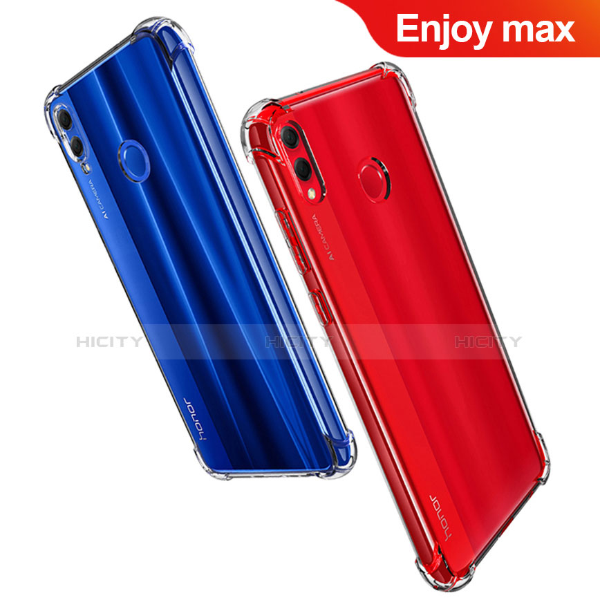 Huawei Enjoy Max用極薄ソフトケース シリコンケース 耐衝撃 全面保護 クリア透明 T07 ファーウェイ クリア