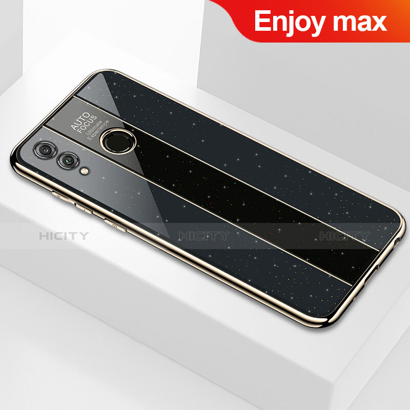 Huawei Enjoy Max用ハイブリットバンパーケース プラスチック 鏡面 カバー M01 ファーウェイ ブラック