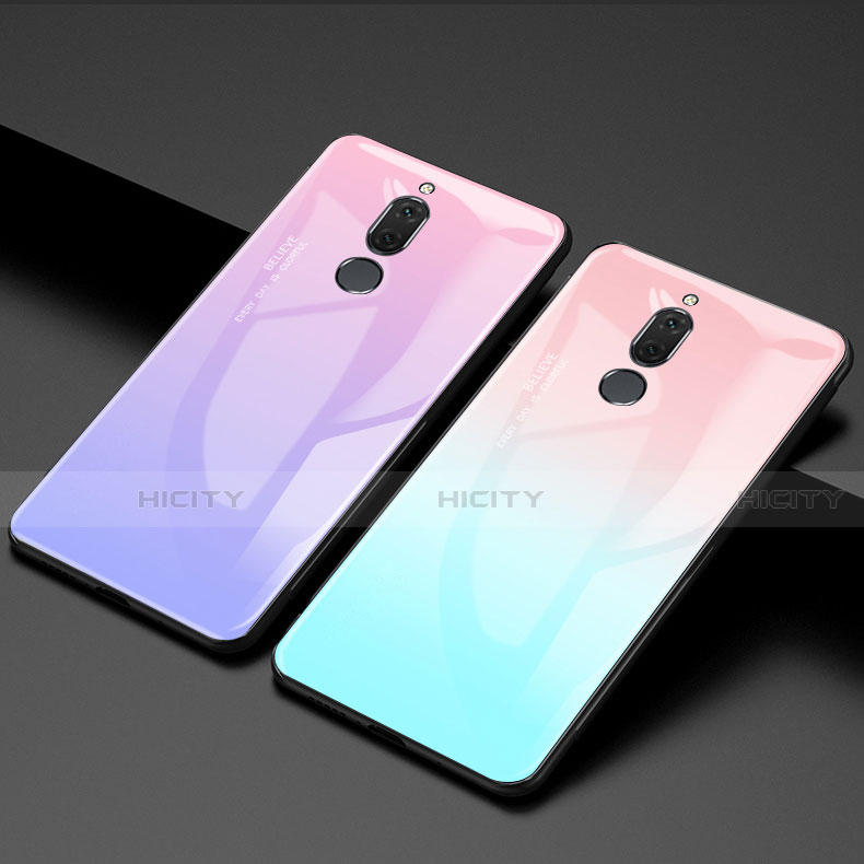 Huawei G10用ハイブリットバンパーケース プラスチック 鏡面 虹 グラデーション 勾配色 カバー ファーウェイ 