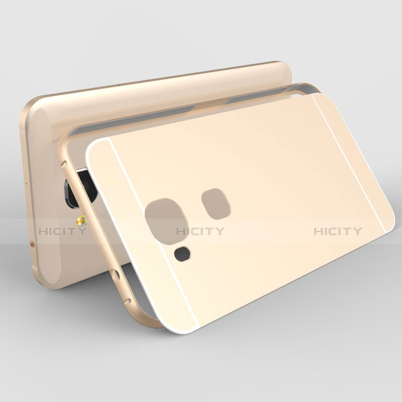 Huawei G7 Plus用ケース 高級感 手触り良い アルミメタル 製の金属製 バンパー ファーウェイ ゴールド