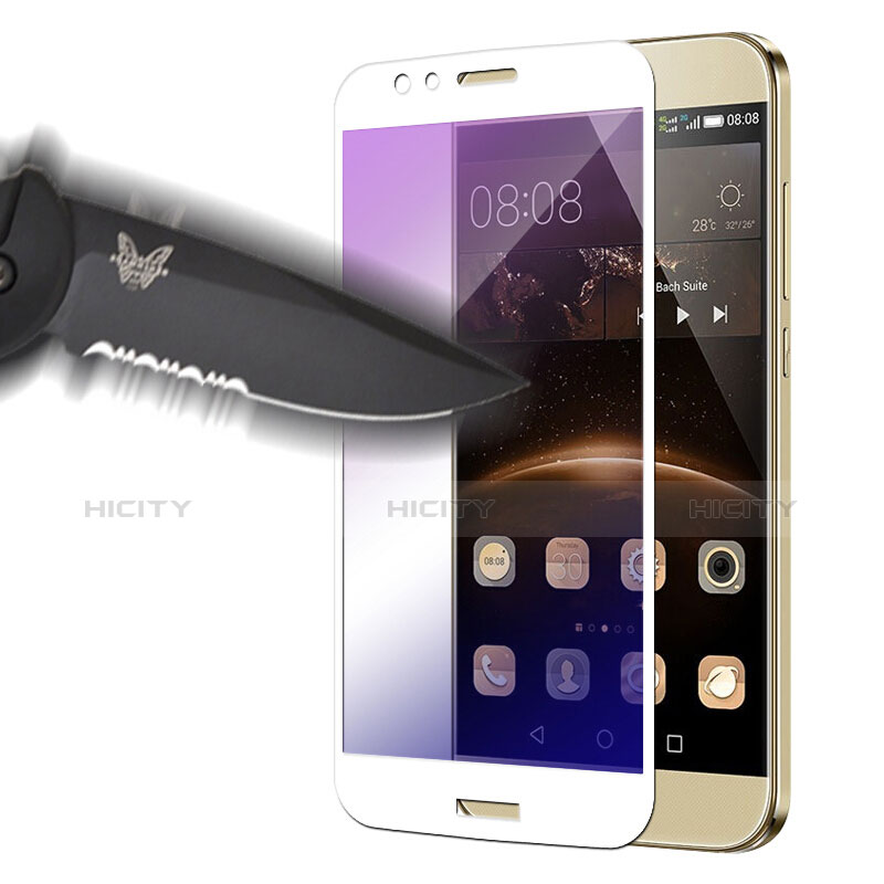 Huawei G7 Plus用強化ガラス フル液晶保護フィルム ファーウェイ ホワイト
