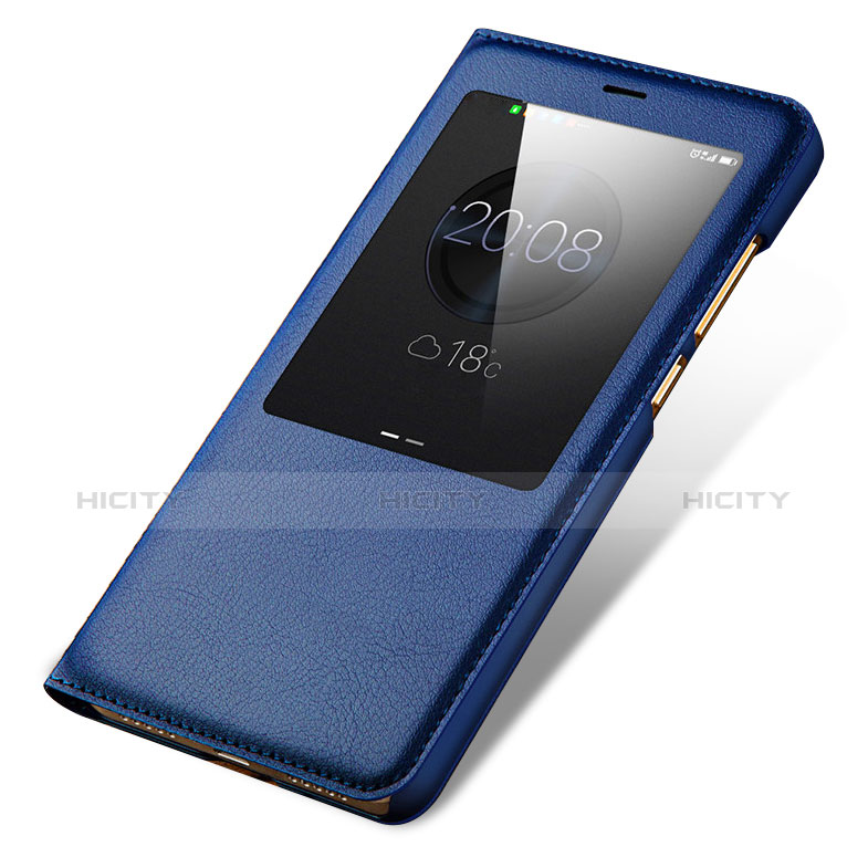 Huawei G8用手帳型 レザーケース スタンド L01 ファーウェイ ネイビー