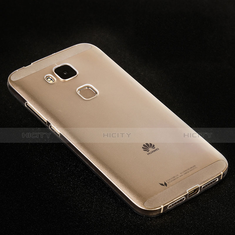 Huawei G8用極薄ソフトケース シリコンケース 耐衝撃 全面保護 クリア透明 T04 ファーウェイ クリア