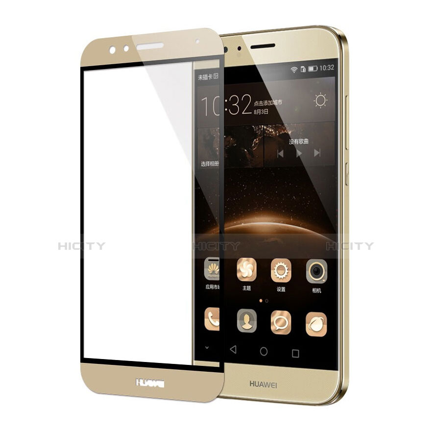 Huawei G8用強化ガラス フル液晶保護フィルム F02 ファーウェイ ゴールド