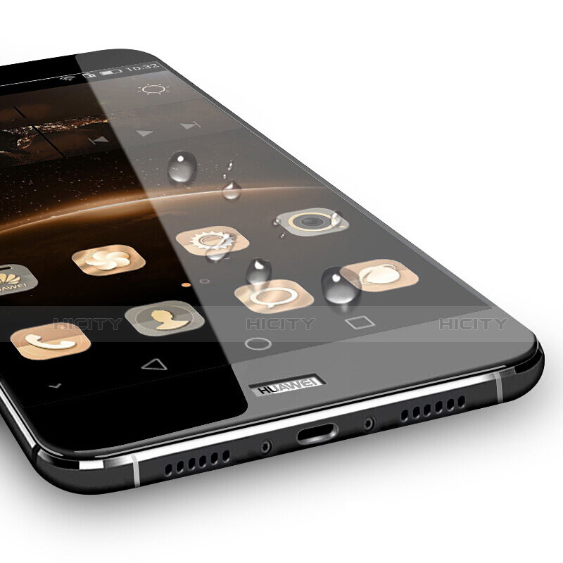 Huawei G8用強化ガラス フル液晶保護フィルム ファーウェイ ブラック