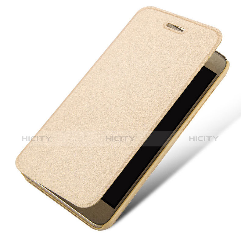 Huawei G8 Mini用手帳型 レザーケース スタンド L01 ファーウェイ ゴールド