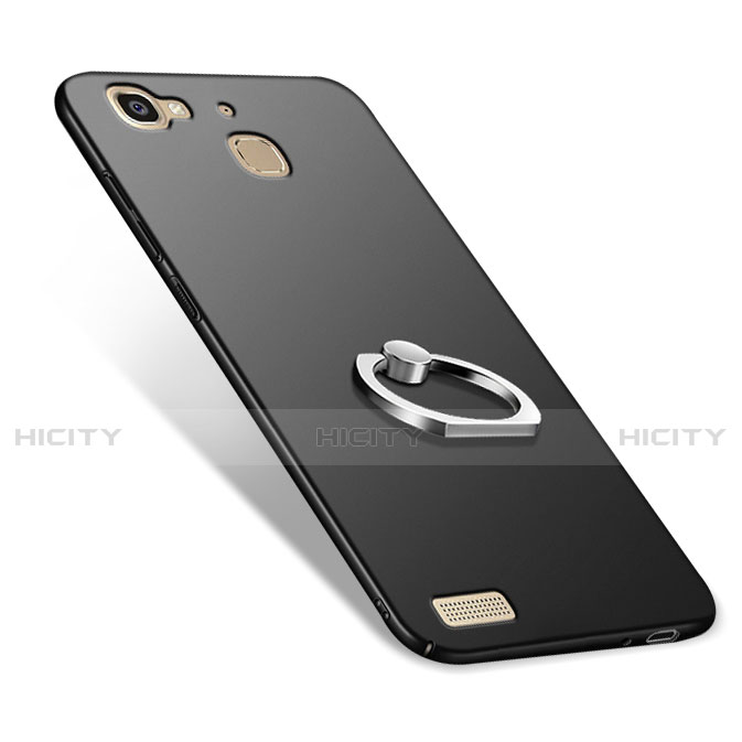 Huawei G8 Mini用ハードケース プラスチック 質感もマット アンド指輪 A03 ファーウェイ ブラック