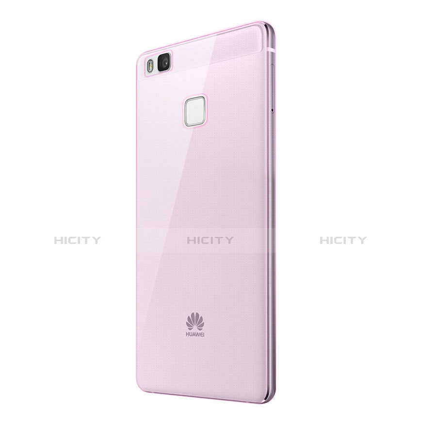 Huawei G9 Lite用極薄ソフトケース シリコンケース 耐衝撃 全面保護 クリア透明 ファーウェイ ピンク