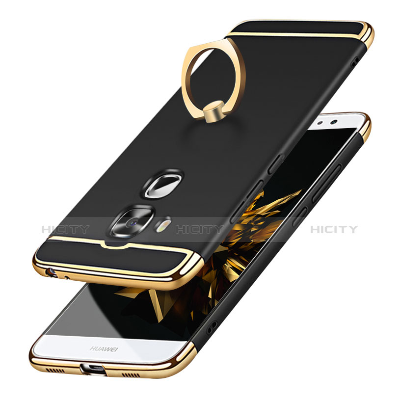 Huawei G9 Plus用ケース 高級感 手触り良い メタル兼プラスチック バンパー アンド指輪 A01 ファーウェイ 