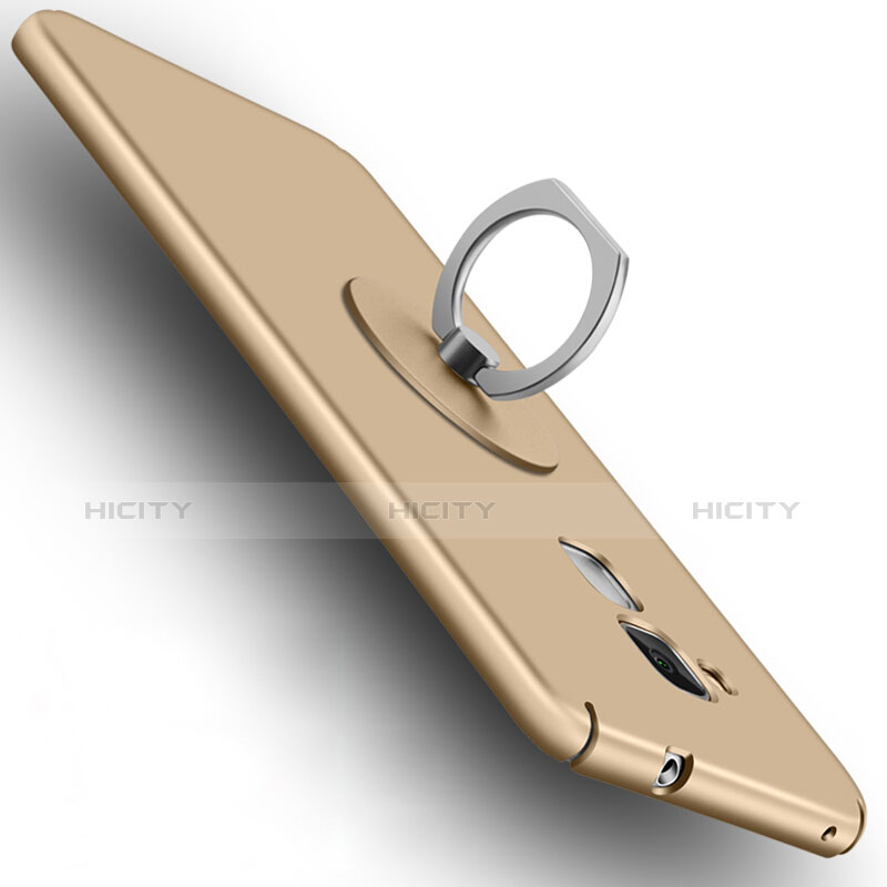Huawei GR5 Mini用ハードケース プラスチック 質感もマット アンド指輪 ファーウェイ ゴールド