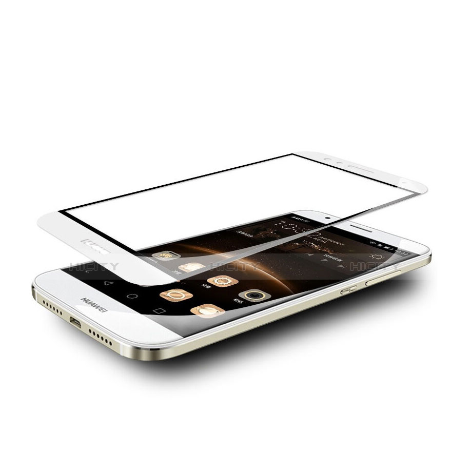 Huawei GX8用強化ガラス フル液晶保護フィルム F02 ファーウェイ ホワイト