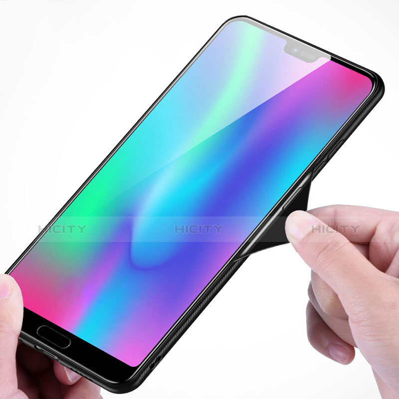 Huawei Honor 10用ハイブリットバンパーケース プラスチック 鏡面 虹 グラデーション 勾配色 カバー ファーウェイ 