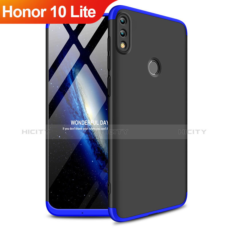 Huawei Honor 10 Lite用ハードケース プラスチック 質感もマット 前面と背面 360度 フルカバー ファーウェイ ネイビー・ブラック