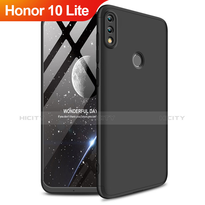 Huawei Honor 10 Lite用ハードケース プラスチック 質感もマット 前面と背面 360度 フルカバー ファーウェイ ブラック