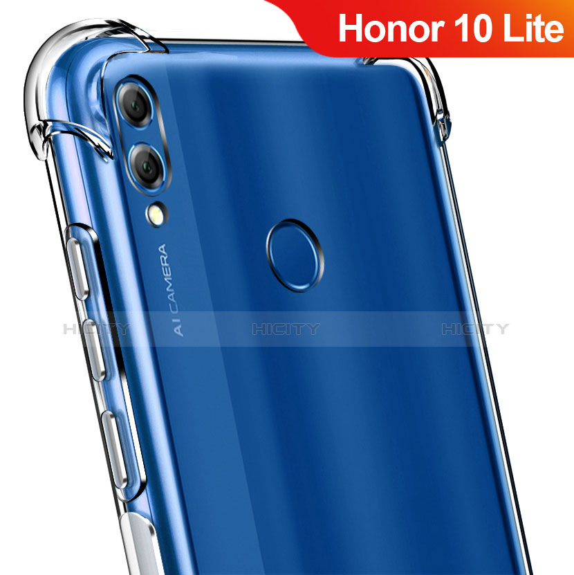 Huawei Honor 10 Lite用極薄ソフトケース シリコンケース 耐衝撃 全面保護 クリア透明 T02 ファーウェイ クリア