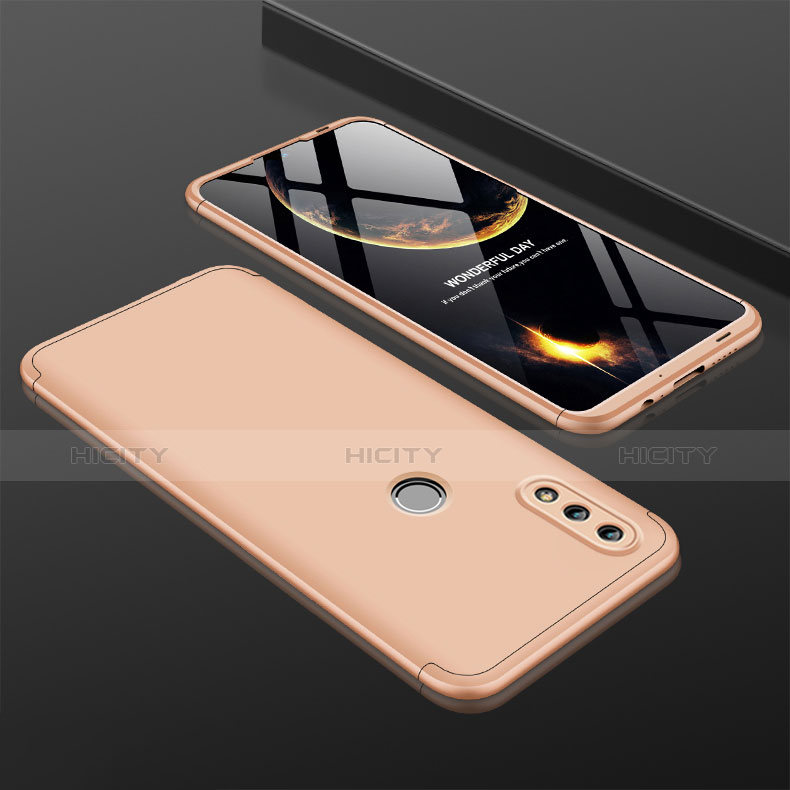 Huawei Honor 10 Lite用ハードケース プラスチック 質感もマット 前面と背面 360度 フルカバー Q01 ファーウェイ ゴールド