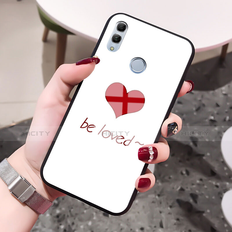 Huawei Honor 10 Lite用ハイブリットバンパーケース プラスチック 愛の心 鏡面 ファーウェイ レッド
