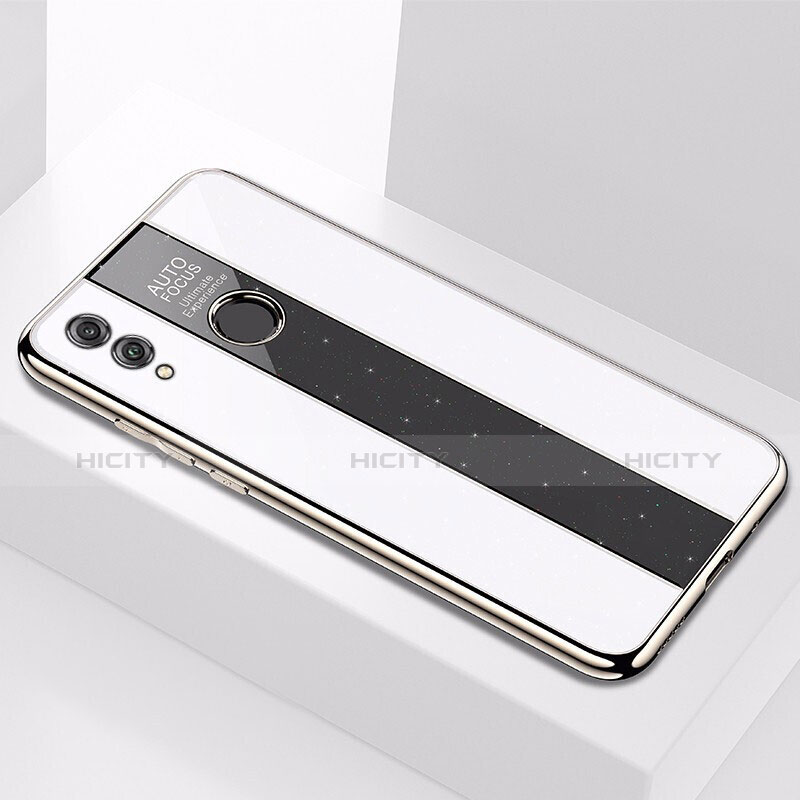 Huawei Honor 10 Lite用ハイブリットバンパーケース プラスチック 鏡面 カバー M01 ファーウェイ ホワイト