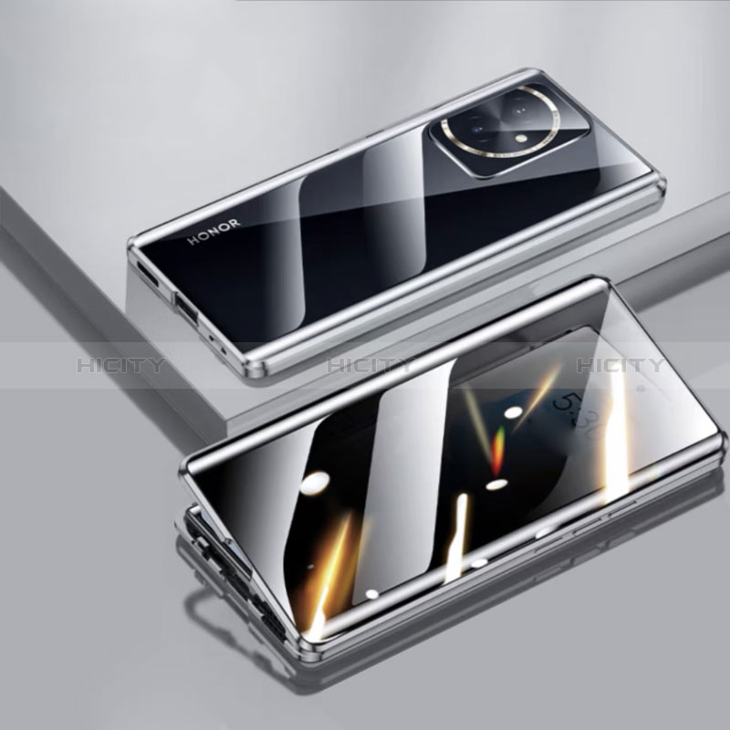 Huawei Honor 100 5G用ケース 高級感 手触り良い アルミメタル 製の金属製 360度 フルカバーバンパー 鏡面 カバー P01 ファーウェイ 