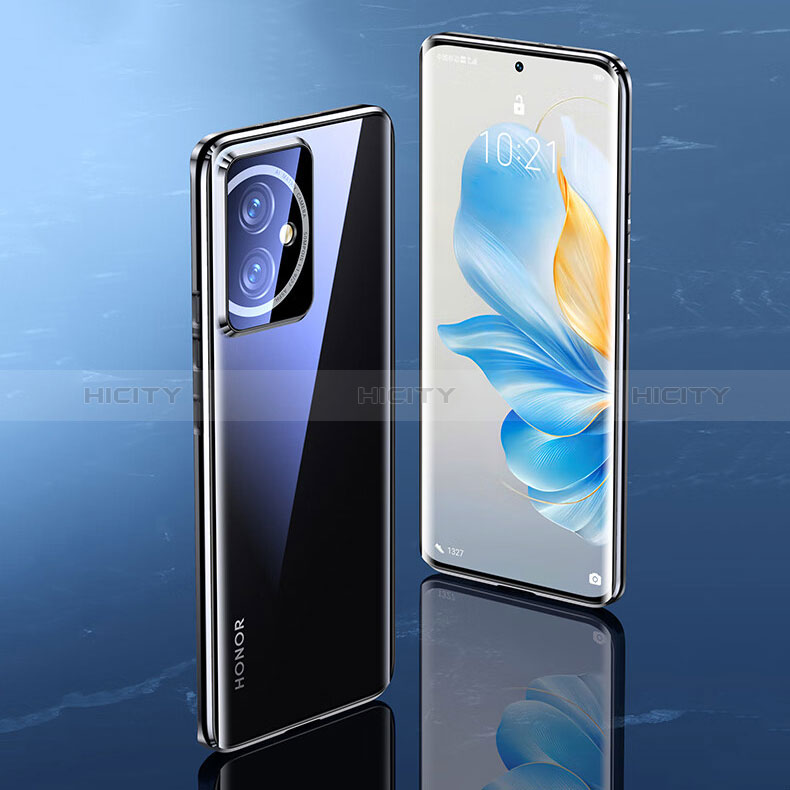 Huawei Honor 100 5G用ケース 高級感 手触り良い アルミメタル 製の金属製 360度 フルカバーバンパー 鏡面 カバー ファーウェイ 