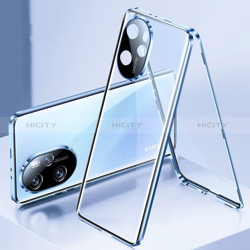 Huawei Honor 100 Pro 5G用ケース 高級感 手触り良い アルミメタル 製の金属製 360度 フルカバーバンパー 鏡面 カバー ファーウェイ 