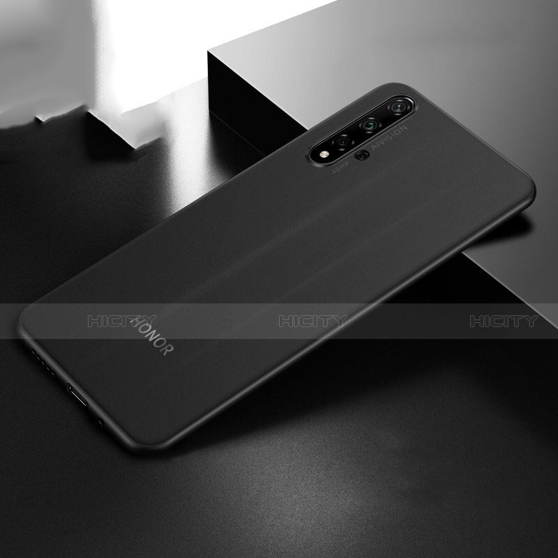 Huawei Honor 20用極薄ケース クリア透明 プラスチック 質感もマットH01 ファーウェイ ブラック