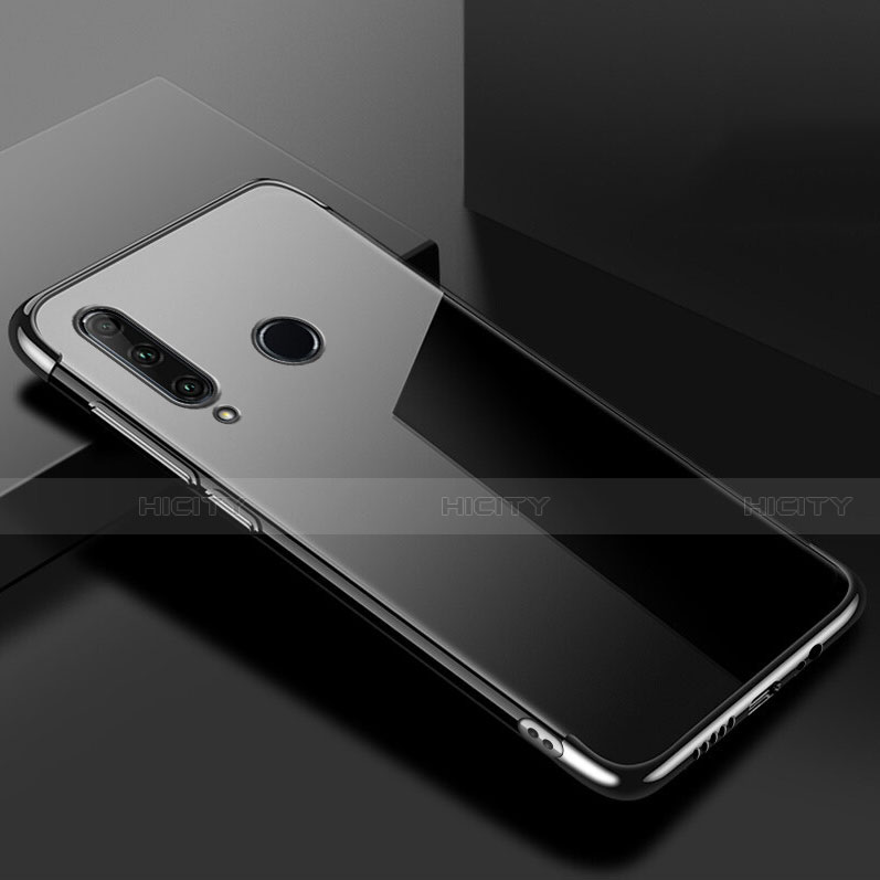 Huawei Honor 20 Lite用極薄ソフトケース シリコンケース 耐衝撃 全面保護 クリア透明 S02 ファーウェイ ブラック