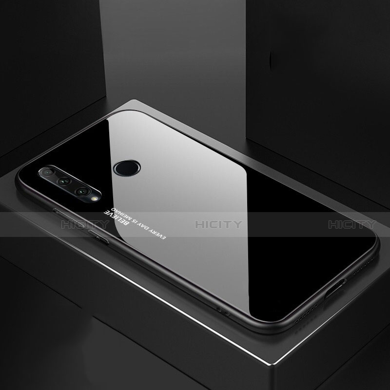 Huawei Honor 20 Lite用ハイブリットバンパーケース プラスチック 鏡面 虹 グラデーション 勾配色 カバー H01 ファーウェイ 
