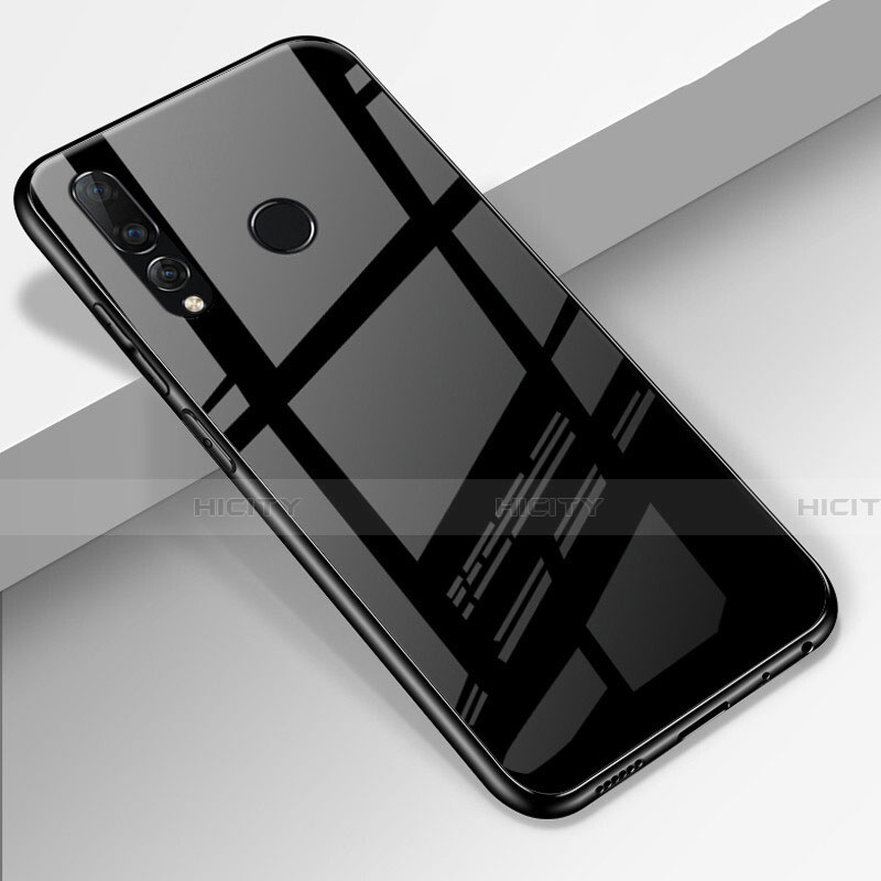 Huawei Honor 20E用ハイブリットバンパーケース プラスチック 鏡面 カバー ファーウェイ ブラック