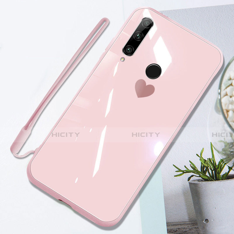 Huawei Honor 20E用ハイブリットバンパーケース プラスチック 鏡面 カバー T01 ファーウェイ ピンク