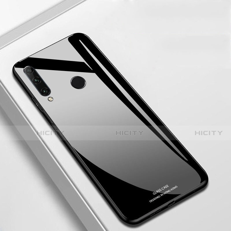 Huawei Honor 20i用ハイブリットバンパーケース プラスチック 鏡面 カバー T03 ファーウェイ ブラック