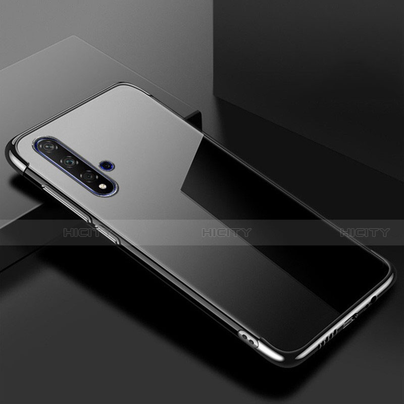 Huawei Honor 20S用極薄ソフトケース シリコンケース 耐衝撃 全面保護 クリア透明 S02 ファーウェイ ブラック
