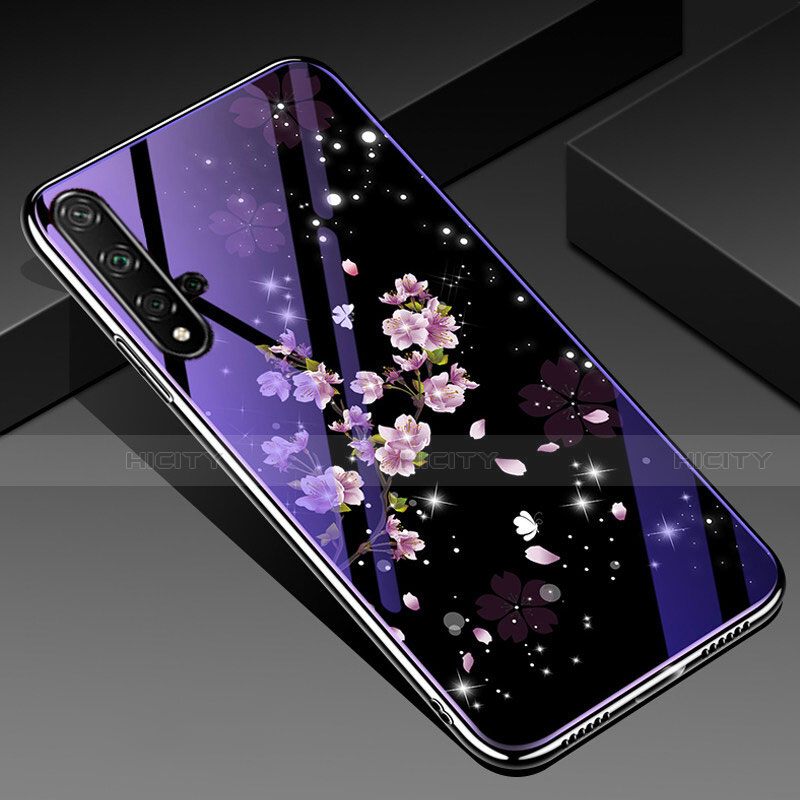 Huawei Honor 20S用ハイブリットバンパーケース プラスチック 鏡面 花 カバー S01 ファーウェイ マルチカラー