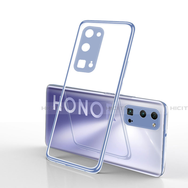 Huawei Honor 30 Pro用極薄ソフトケース シリコンケース 耐衝撃 全面保護 クリア透明 H01 ファーウェイ シルバー