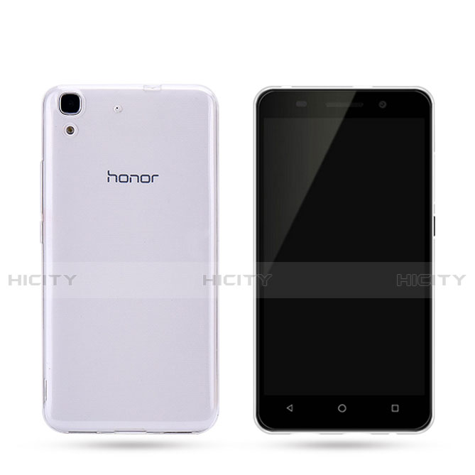 Huawei Honor 4A用極薄ソフトケース シリコンケース 耐衝撃 全面保護 クリア透明 T03 ファーウェイ クリア