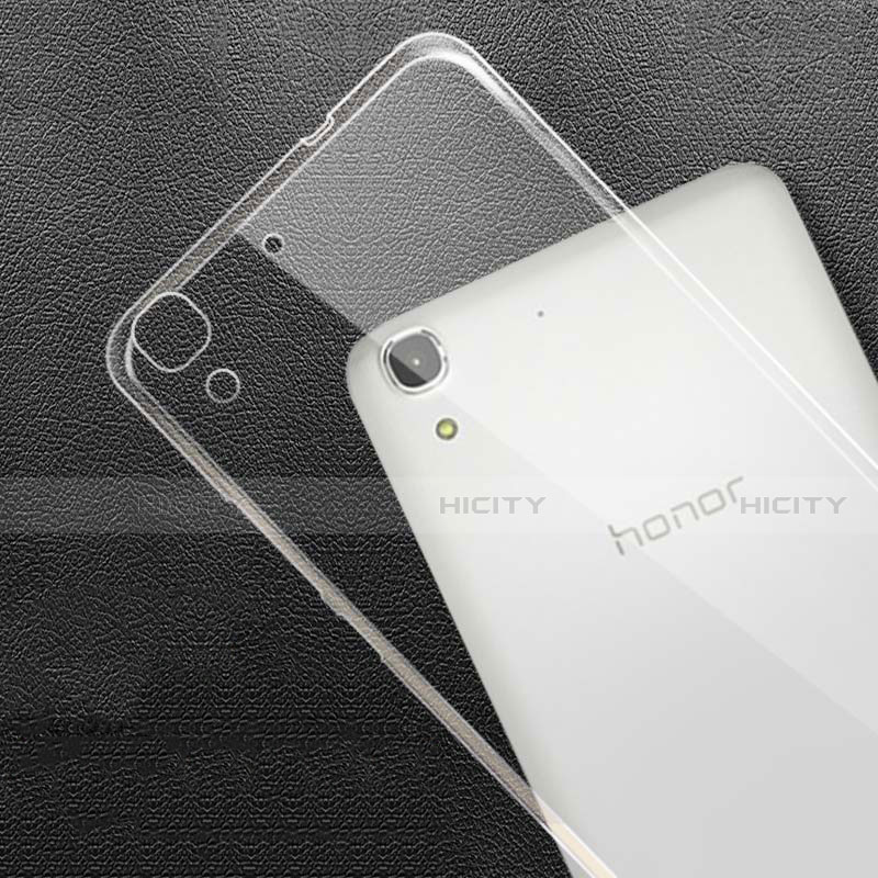 Huawei Honor 4A用極薄ソフトケース シリコンケース 耐衝撃 全面保護 クリア透明 T02 ファーウェイ クリア