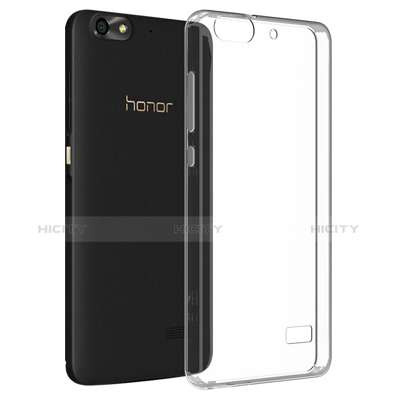 Huawei Honor 4C用極薄ソフトケース シリコンケース 耐衝撃 全面保護 クリア透明 T03 ファーウェイ クリア
